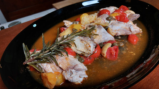 Pescado en Sarten a la Mediterránea