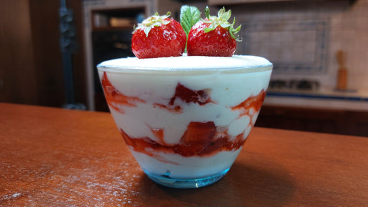 Mousse de Queso Ricotta y Fresa