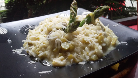 Risotto Esparrágos y Alcachofas
