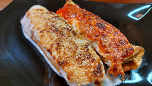 Canelones con Salsicha y Puerro