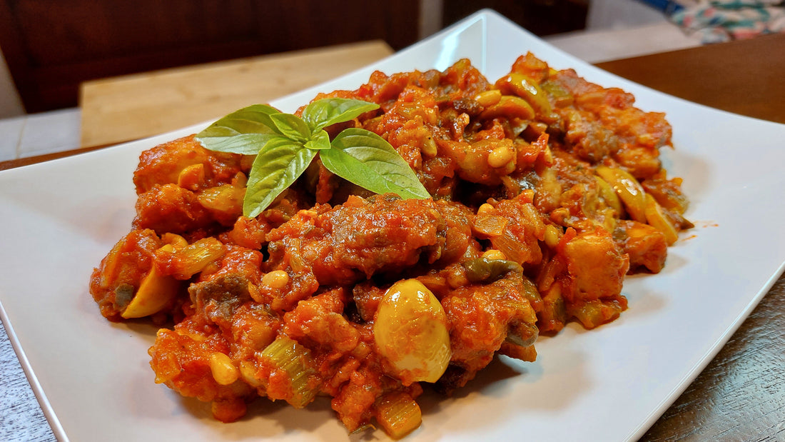 CAPONATA de pescado, receta original siciliana. – Papa Felice