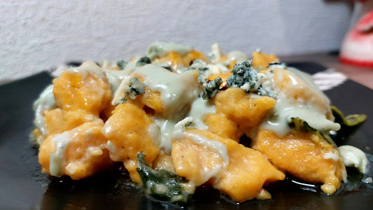 Ñoquis de Calabaza y Fondue de Queso Gorgonzola